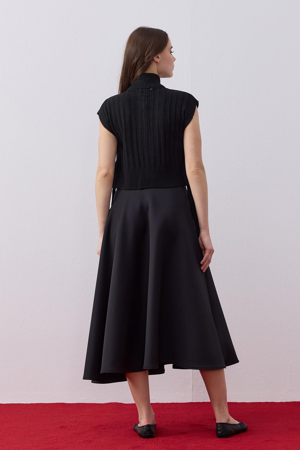 Adeline Bağcıklı Süveter- Siyah