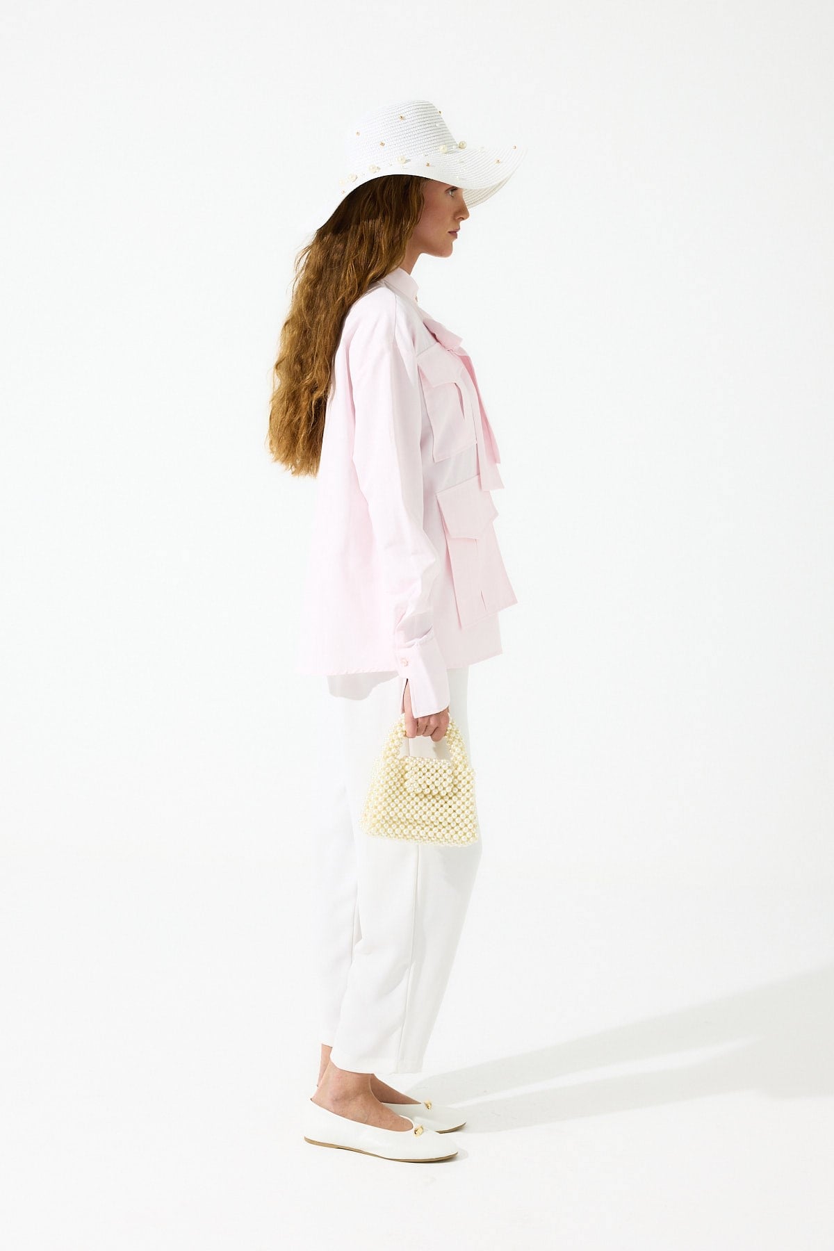 Alice Körük Cepli Fiyonklu Gömlek - Pembe