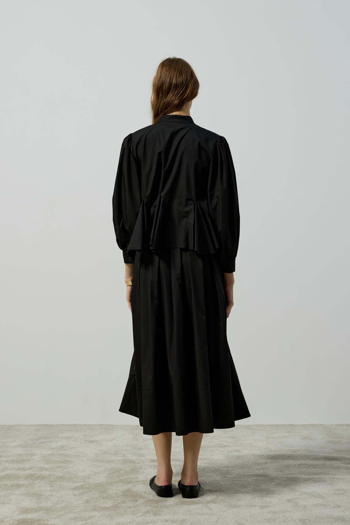 Alice Peplum Detaylı Drapeli Takım - Siyah