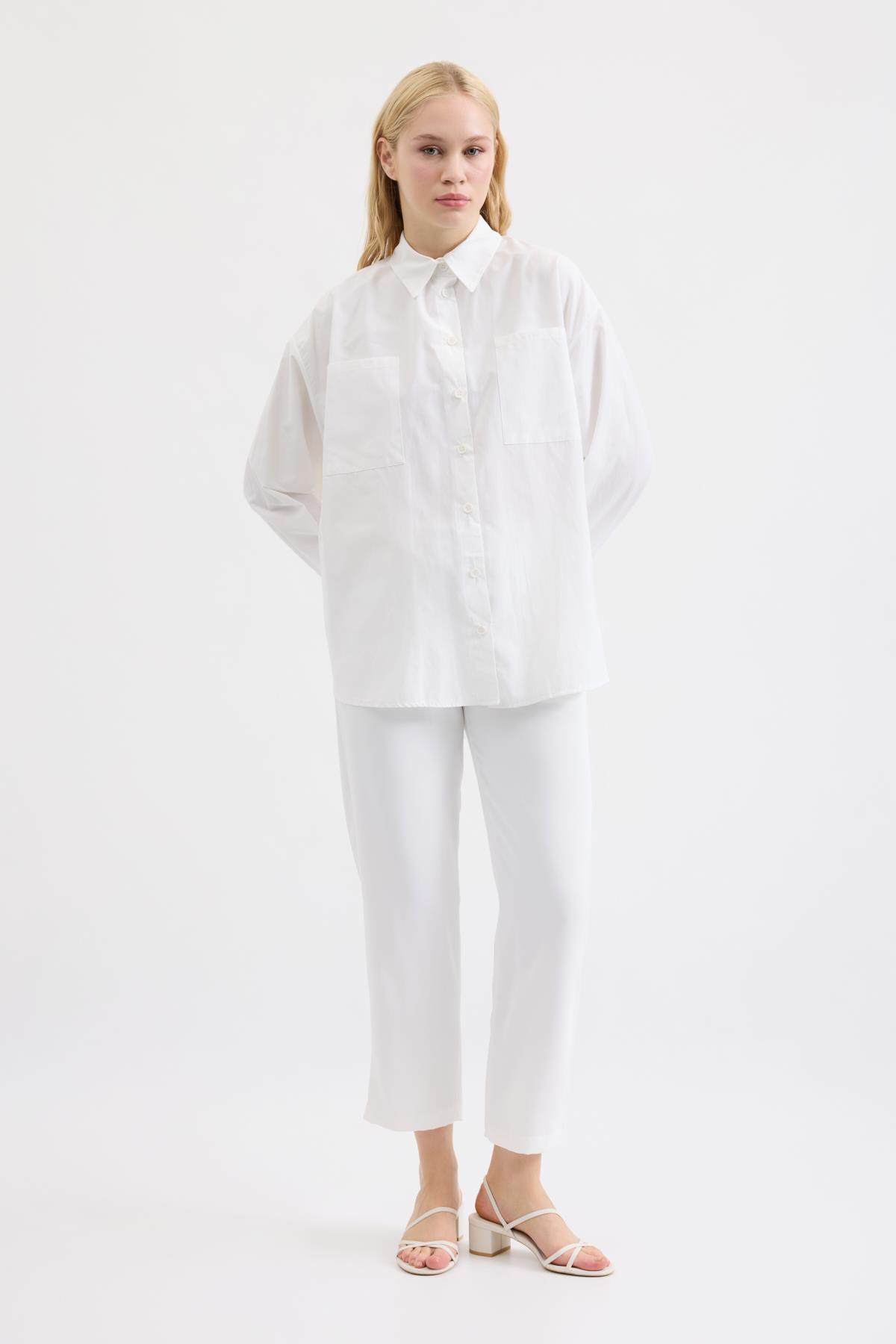 Amor Basic Gömlek - Beyaz 