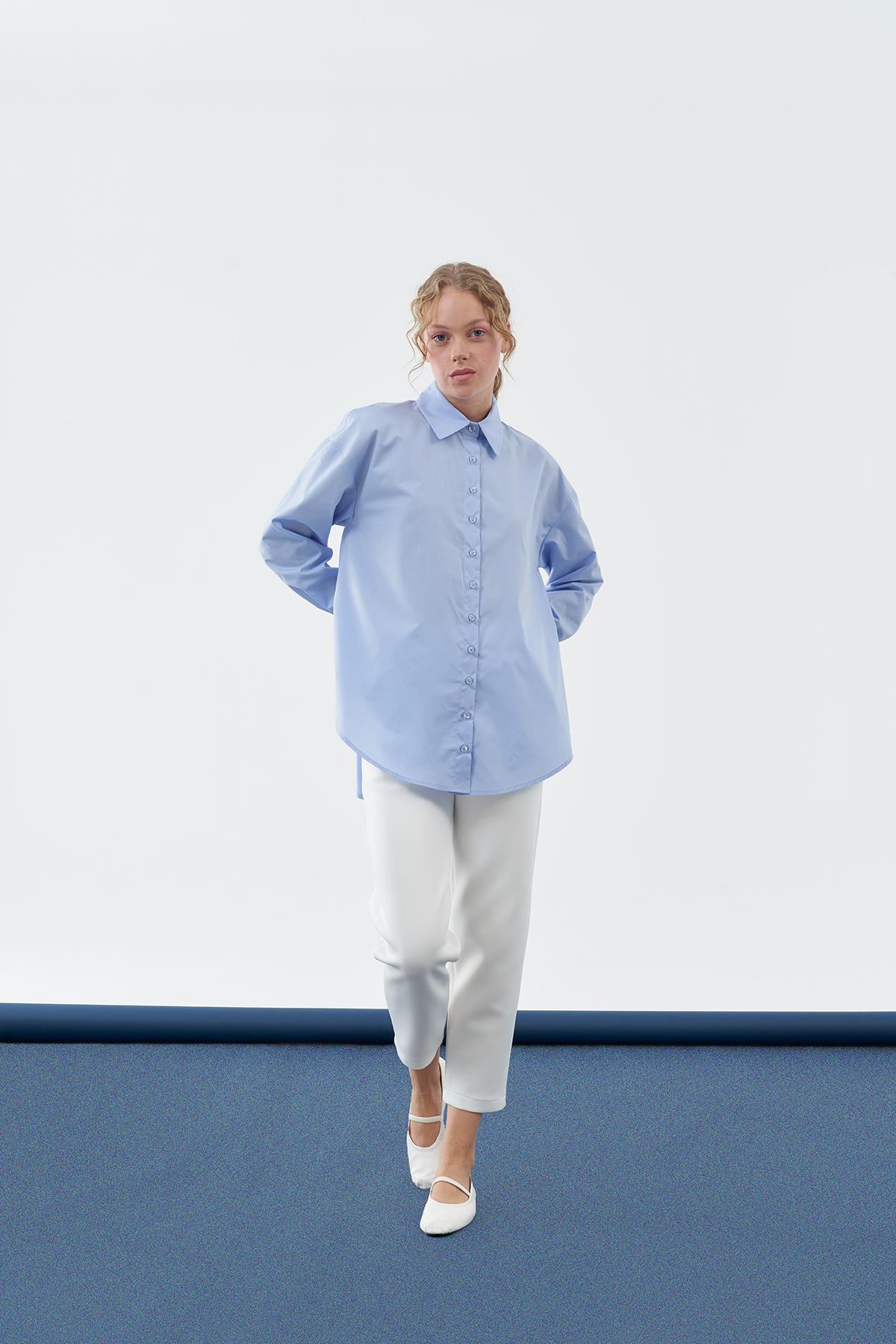 AMOR BASİC GÖMLEK - MAVİ