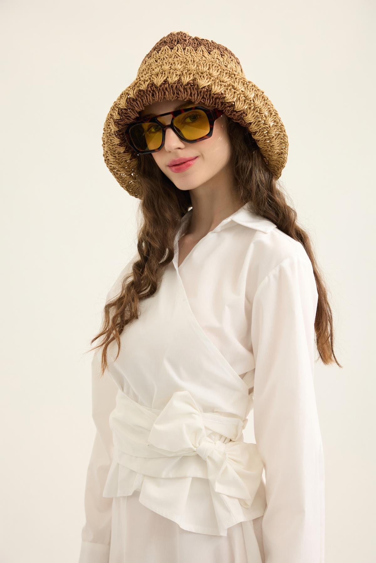 Anna Bağlamalı Poplin Takım- Beyaz