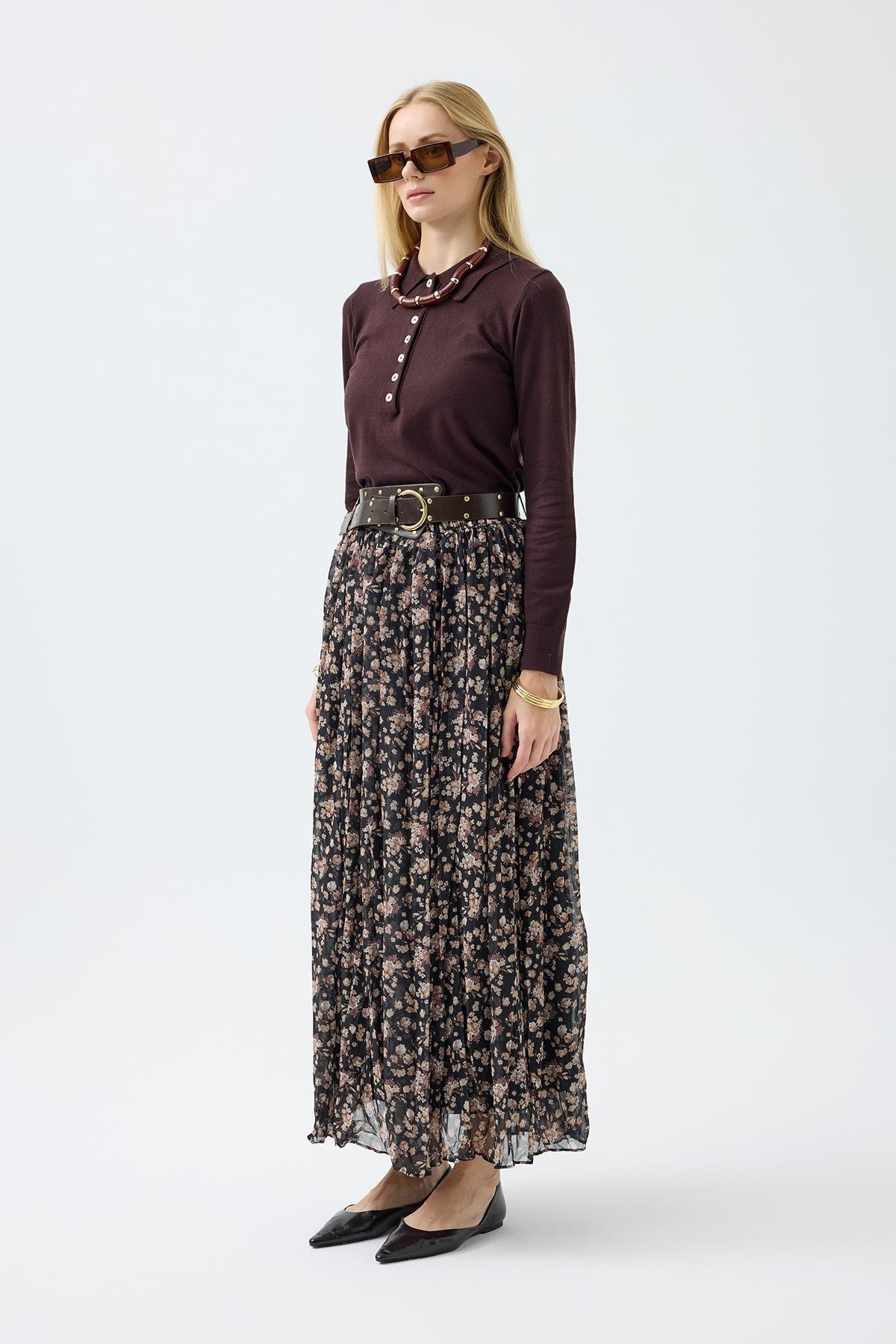 Barbara Polo Yaka Kazak - Kahverengi 