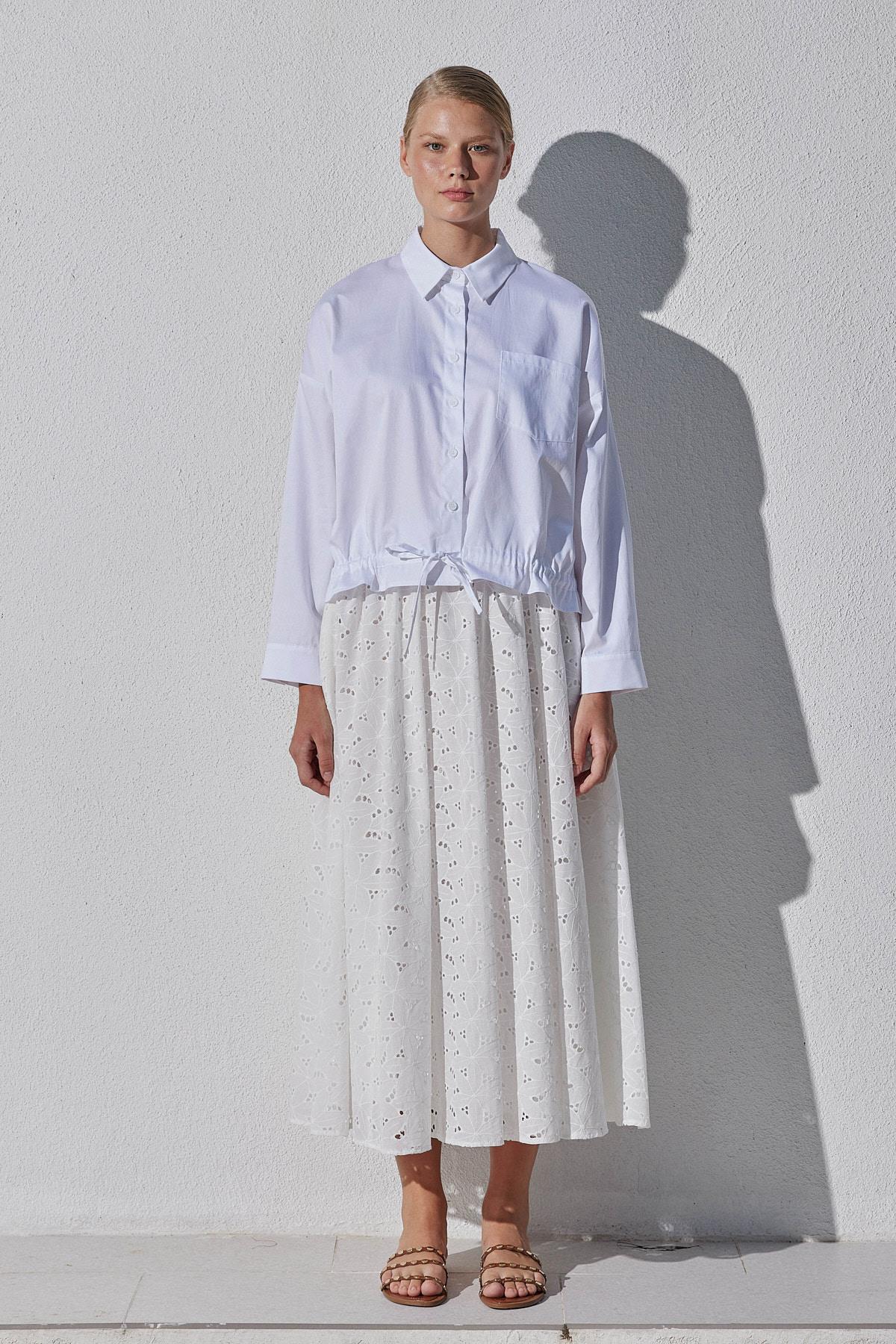 Carine Brode Etek - Beyaz