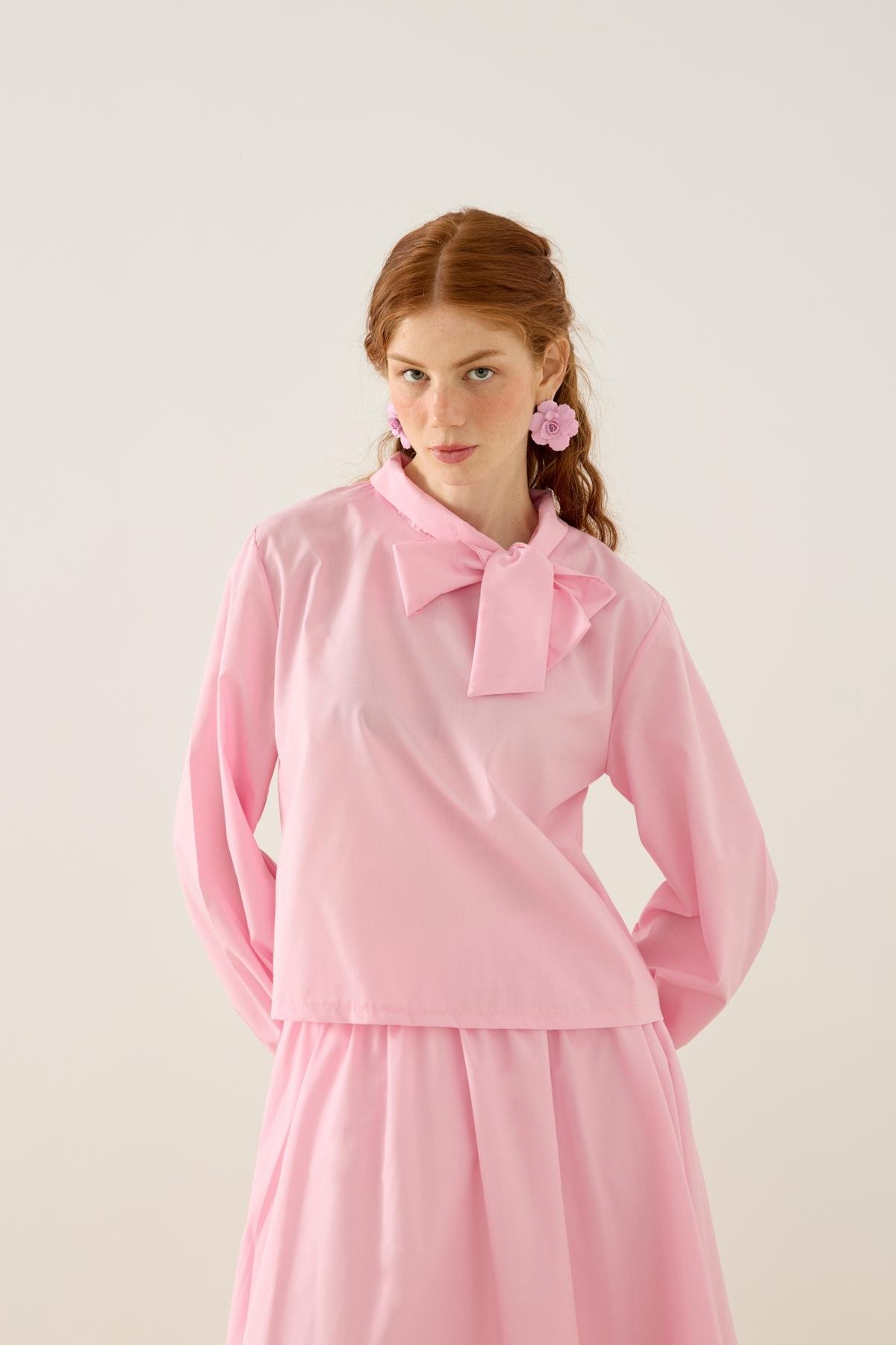 Felicity Bağlamalı Dikişli Takım - Pembe