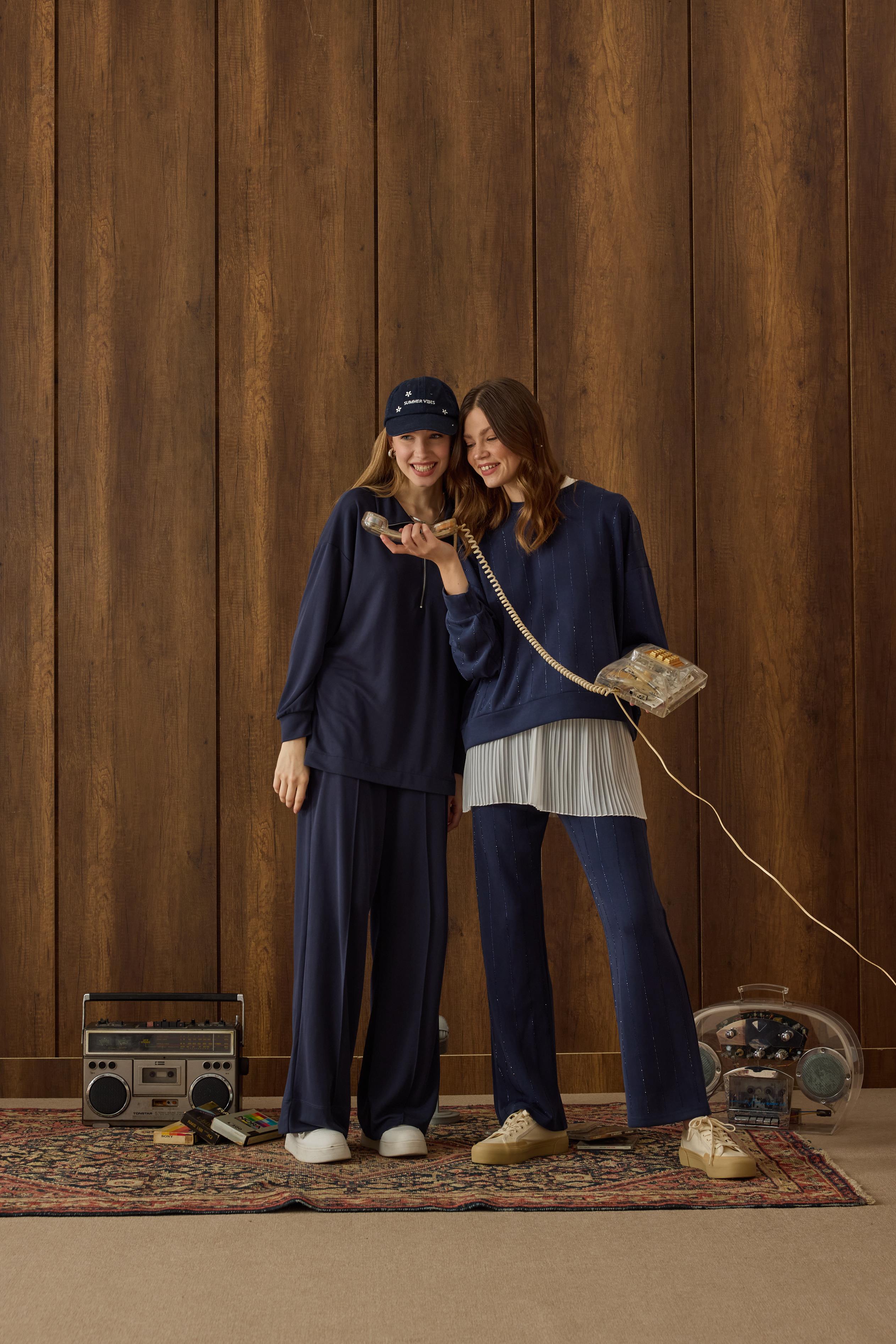 Giya Pliseli İçlik - Beyaz