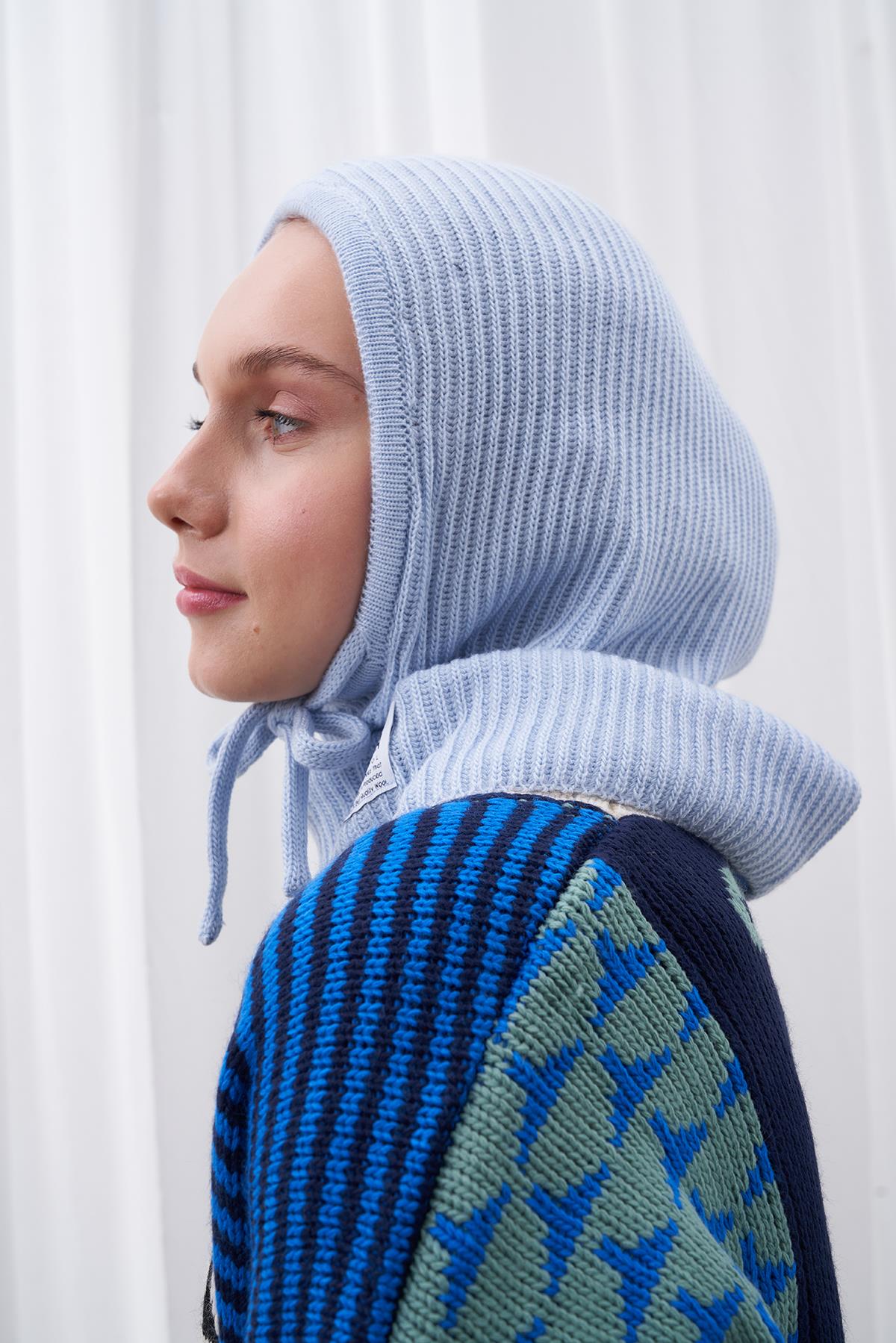 KAPÜŞONLU BERE - BEBE MAVİ