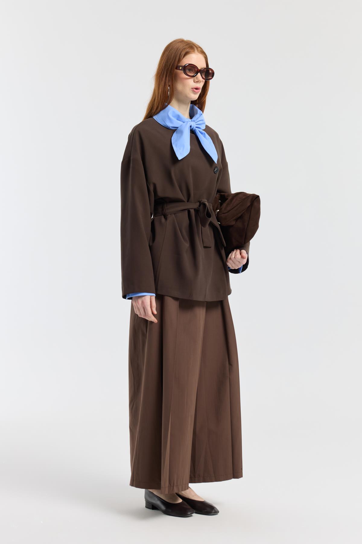 Ophelia Kuşaklı Kaban - Acı kahve