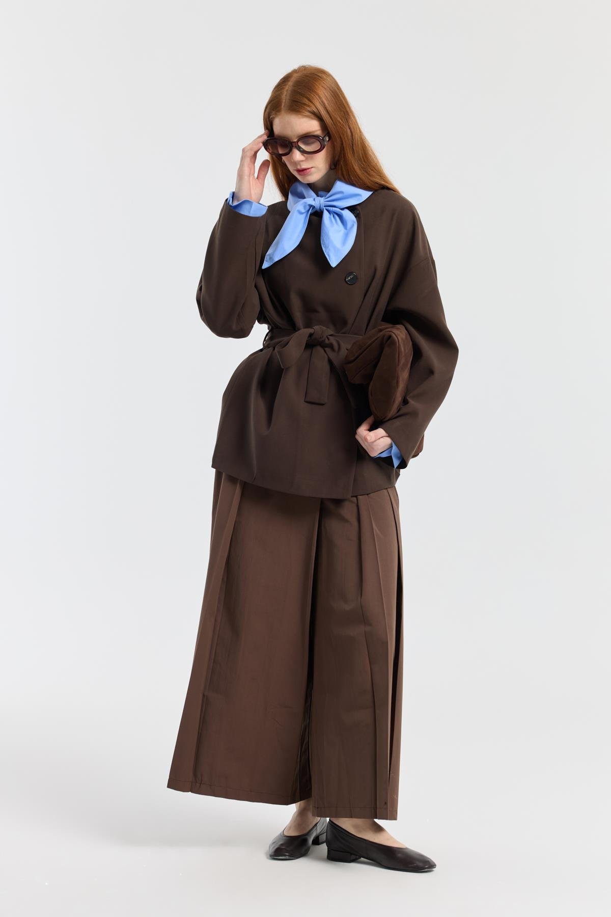 Ophelia Kuşaklı Kaban - Acı kahve