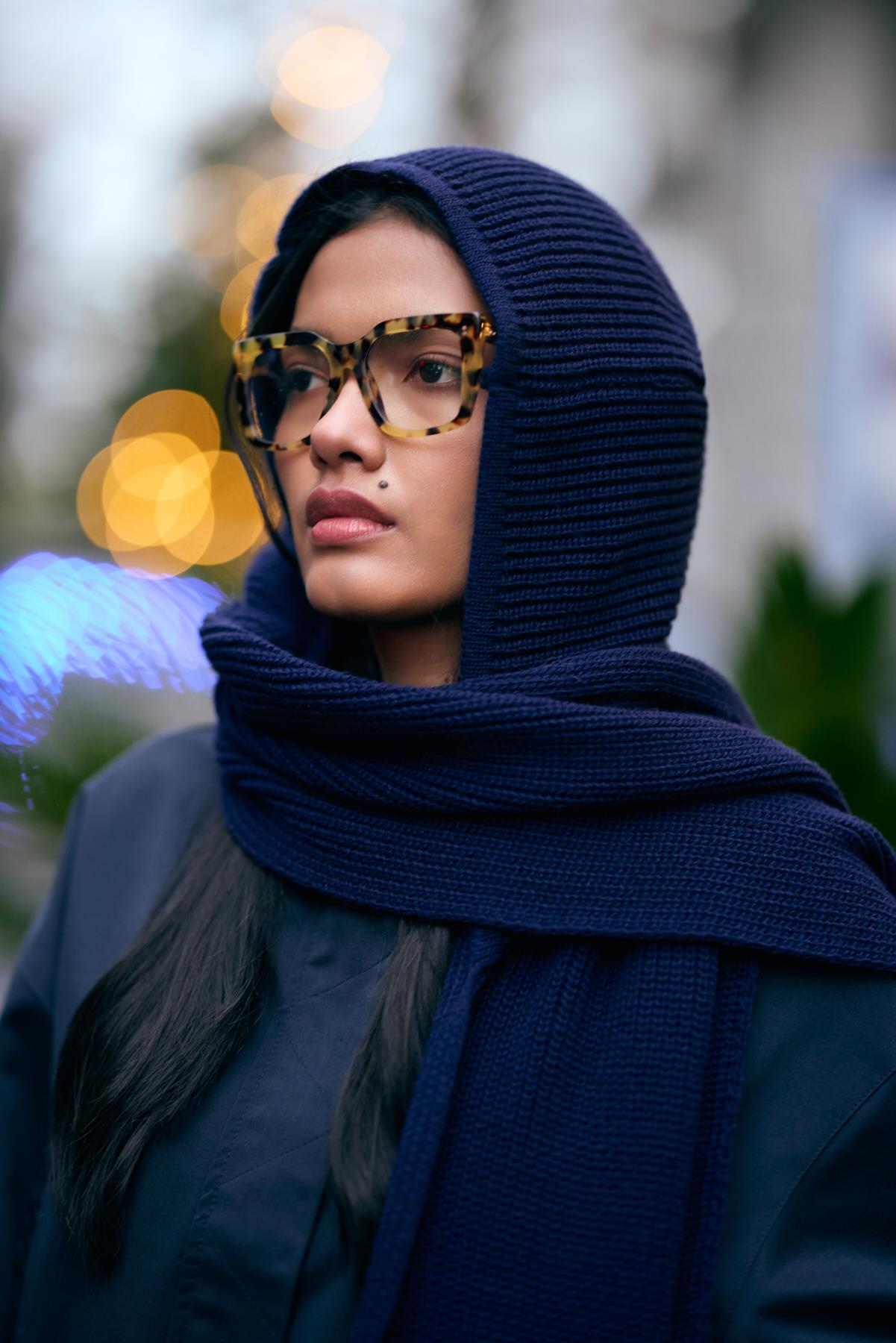 Triko Atkılı Bere - Lacivert