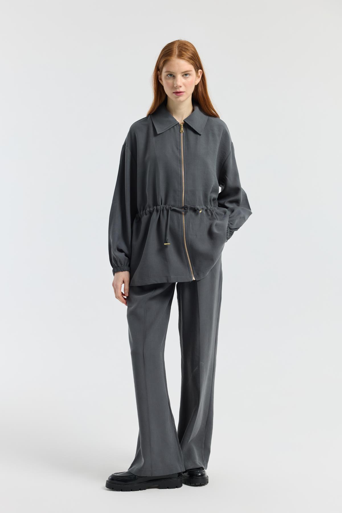 Vienna Tünelli Nervürlü Takım  - Antrasit