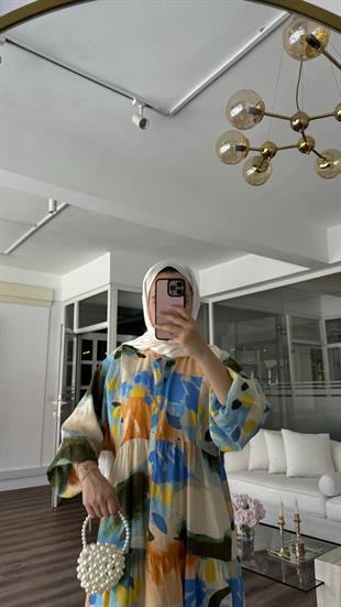   ANNA ELBİSE - MAVİ 