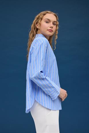  Beatrice Paraşüt Gömlek - Mavi