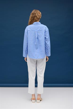  Beatrice Paraşüt Gömlek - Mavi