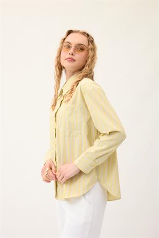  Beatrice Paraşüt Gömlek - Sarı