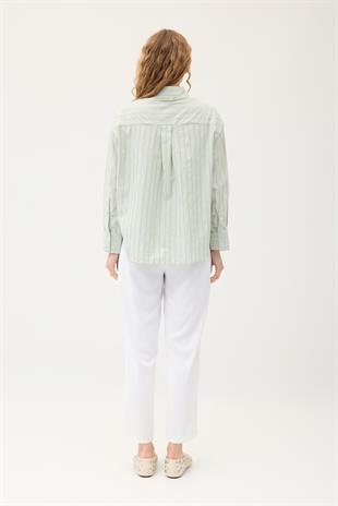  Beatrice Paraşüt Gömlek - Yeşil