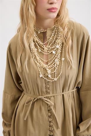 Adalia Nervürlü Modal Takım -Açık haki