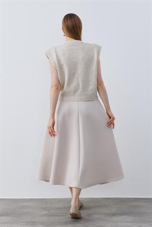 Adele Vatkalı Süveter- Bej