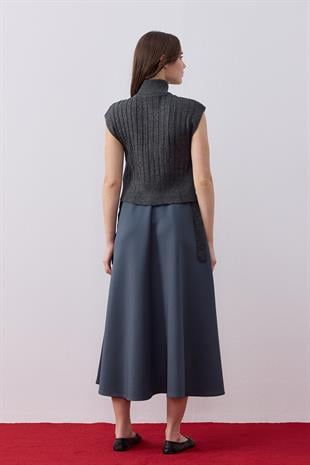 Adeline Bağcıklı Süveter- Antrasit 