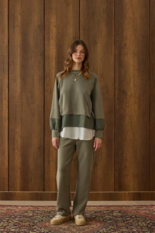 Agatha Garnili Modal Takım - Çağla