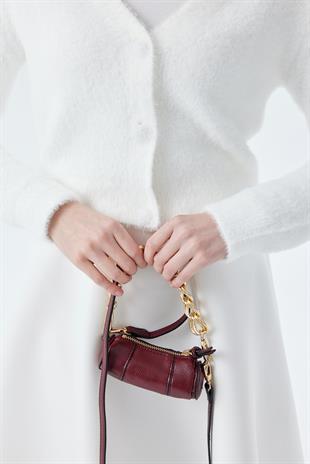 ALLER ZİNCİR DETAYLI ÇANTA - BORDO 