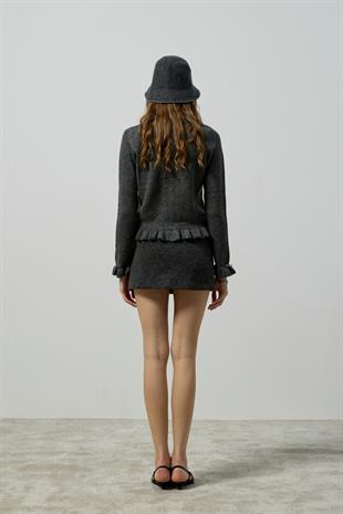 Amelia Fırfır Detaylı Hırka - Antasit