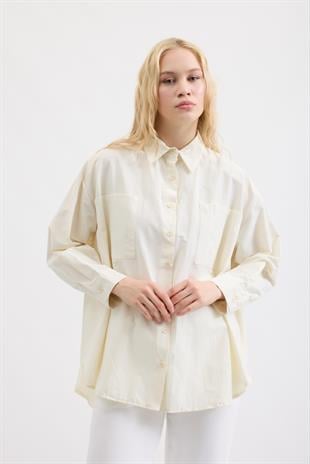 Amor Basic Gömlek - Pastel sarı