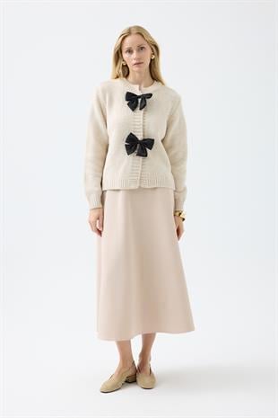 Angel Fiyonklu Hırka - Bej 