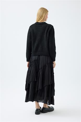 Angel Fiyonklu Hırka - Siyah 