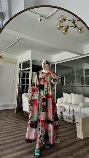 ANNA ELBİSE - PEMBE