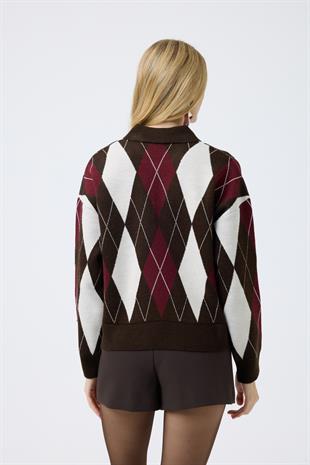 Bellatrix Polo Yaka Ekoseli Kazak