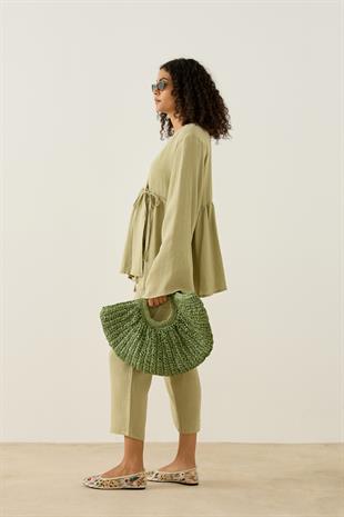 Asos Bağlamalı Müslin Takım - Çağla