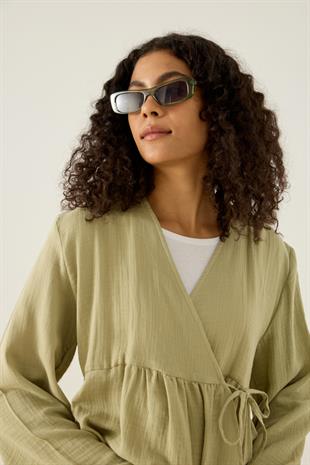 Asos Bağlamalı Müslin Takım - Çağla