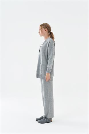 Ava Basic Hırka - Gri