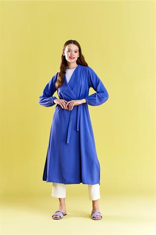 Belden Bağlamalı Trenç - Leylak