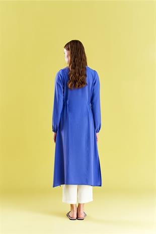 Belden Bağlamalı Trenç - Leylak