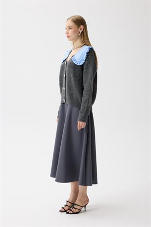 Bianca Bebe Yaka Hırka - Antrasit