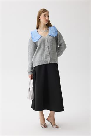 Bianca Bebe Yaka Hırka - Gri 