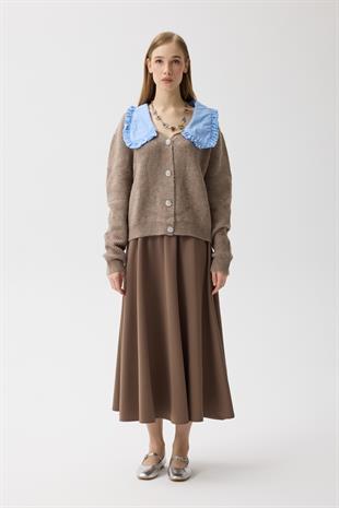 Bianca Bebe Yaka Hırka - Vizon