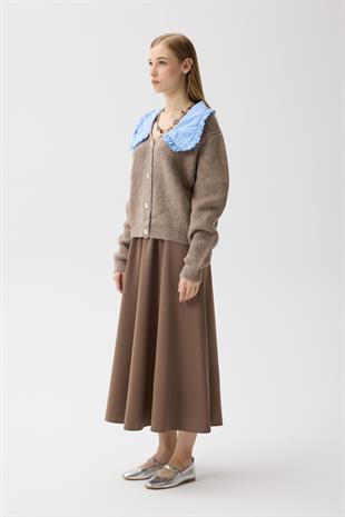 Bianca Bebe Yaka Hırka - Vizon