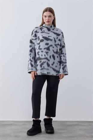 Camille Desenli Angora Kazak - Gri