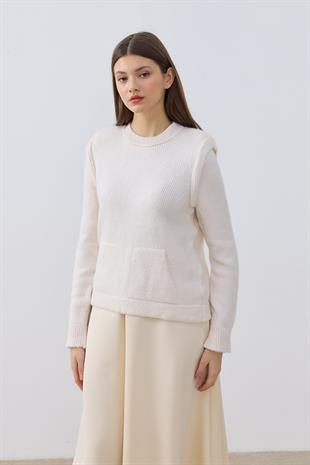 Candy Cepli Kazak- Açık bej 