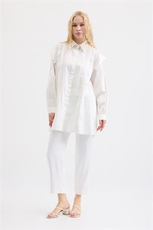 Caroline Allerli Gömlek - Beyaz 