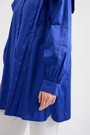 Caroline Allerli Gömlek- Saks Mavi