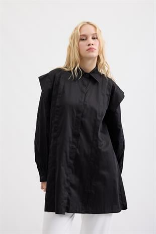 Caroline Alllerli Gömlek - Siyah