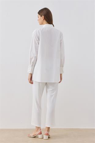 Cecile Allerli Gömlek - Beyaz