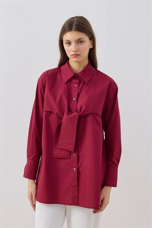 Cecile Allerli Gömlek - Bordo