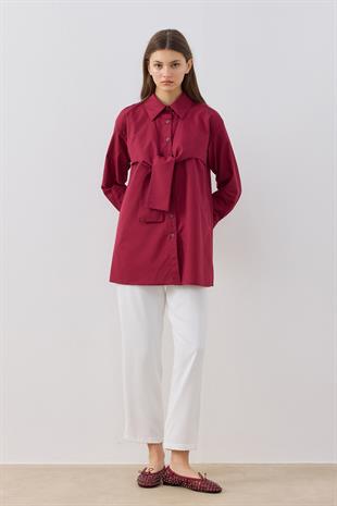 Cecile Allerli Gömlek - Bordo