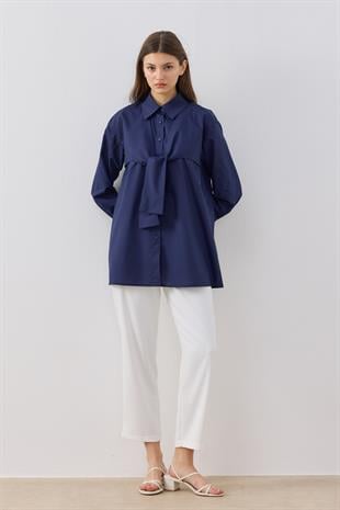 Cecile Allerli Gömlek - Lacivert 