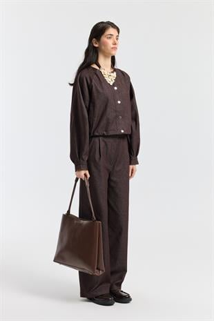 Celia Bomber Ceket Takım - Mürdüm